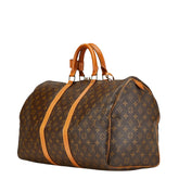 ルイ ヴィトン モノグラム キーポル50 ボストンバッグ ショルダーバッグ M41426 ブラウン PVC レザー レディース LOUIS VUITTON 【中古】